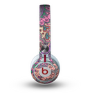 The Purple, Green, and Blue Vector Floral Pattern Skin for the Beats by Dre Mixr Headphones
