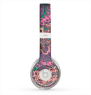 The Purple, Green, and Blue Vector Floral Pattern Skin for the Beats by Dre Solo 2 Headphones