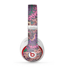 The Purple, Green, and Blue Vector Floral Pattern Skin for the Beats by Dre Studio (2013+ Version) Headphones