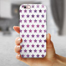 The Purple Grunge All Over Stars iPhone 6/6s or 6/6s Plus 2-Piece Hybrid INK-Fuzed Case