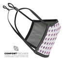 The Purple Grunge All Over Stars  - Made in USA Mouth Cover Unisex Anti-Dust Cotton Blend Reusable & Washable Face Mask with Adjustable Sizing for Adult or Child