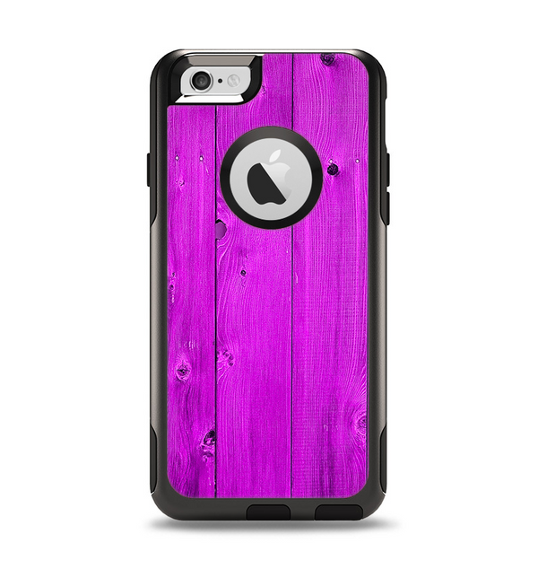 The Purple Highlighted Wooden Planks Apple iPhone 6 Otterbox Commuter Case Skin Set
