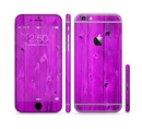The Purple Highlighted Wooden Planks Sectioned Skin Series for the Apple iPhone 6s Plus