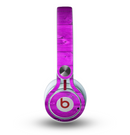 The Purple Highlighted Wooden Planks Skin for the Beats by Dre Mixr Headphones