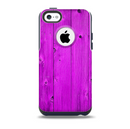 The Purple Highlighted Wooden Planks Skin for the iPhone 5c OtterBox Commuter Case