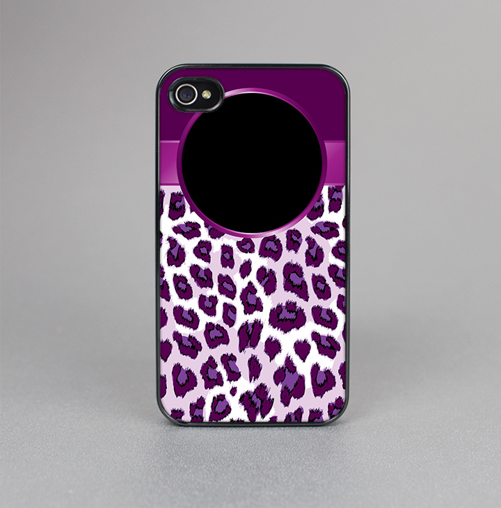 The Purple Leopard Monogram Skin-Sert for the Apple iPhone 4-4s Skin-Sert Case