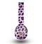 The Purple Leopard Monogram Skin for the Beats by Dre Original Solo-Solo HD Headphones