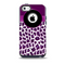 The Purple Leopard Monogram Skin for the iPhone 5c OtterBox Commuter Case