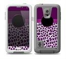 The Purple Leopard Monogram copy Skin Samsung Galaxy S5 frē LifeProof Case