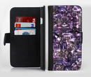 The Purple Mercury Ink-Fuzed Leather Folding Wallet Credit-Card Case for the Apple iPhone 6/6s, 6/6s Plus, 5/5s and 5c