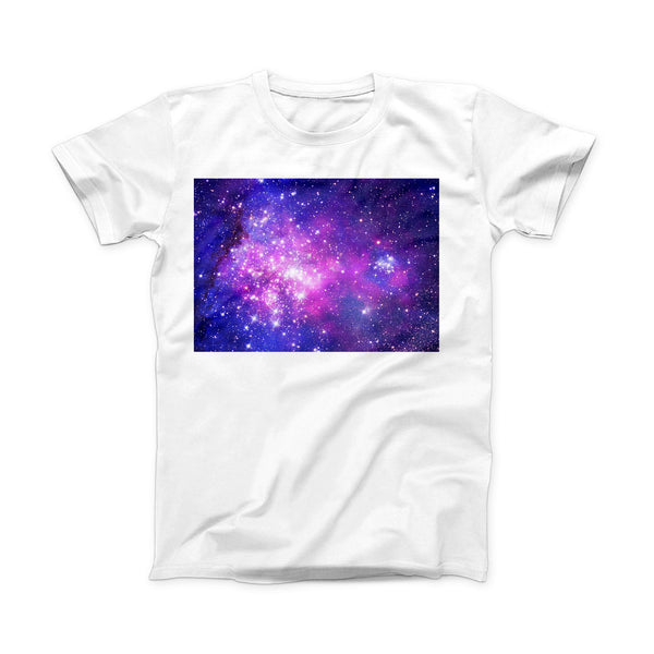 The Purple & Pink Space ink-Fuzed Front Spot Graphic Unisex Soft-Fitted Tee Shirt