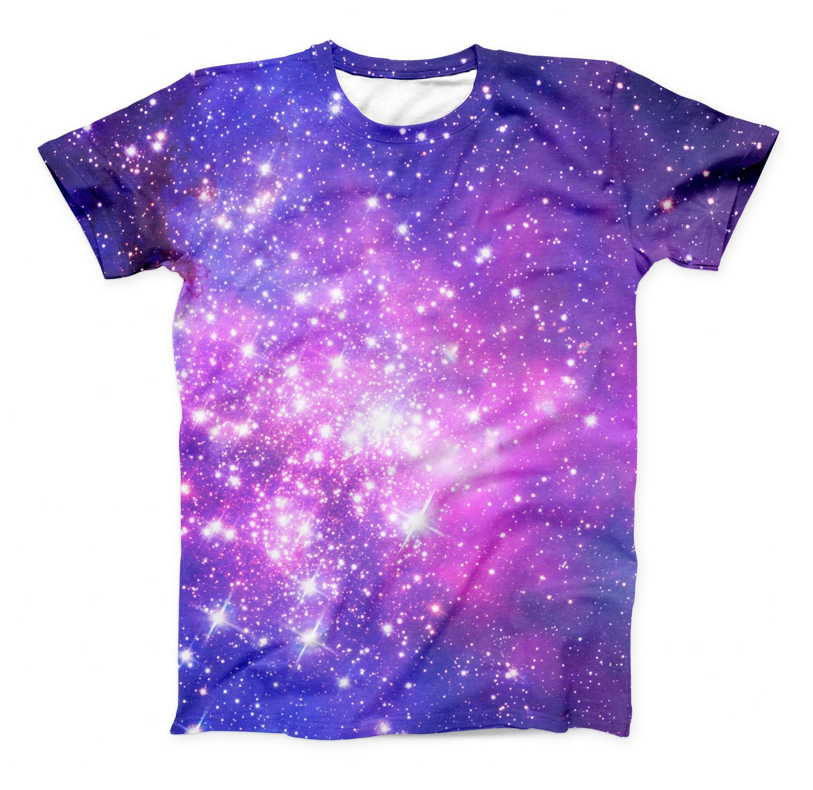 The Purple & Pink Space ink-Fuzed Unisex All Over Full-Printed Fitted ...
