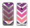 The Purple Scratched Texture Chevron Zigzag Pattern Apple iPhone 5-5s LifeProof Fre Case Skin Set