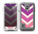 The Purple Scratched Texture Chevron Zigzag Pattern Skin Samsung Galaxy S5 frē LifeProof Case