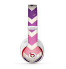 The Purple Scratched Texture Chevron Zigzag Pattern Skin for the Beats by Dre Studio (2013+ Version) Headphones