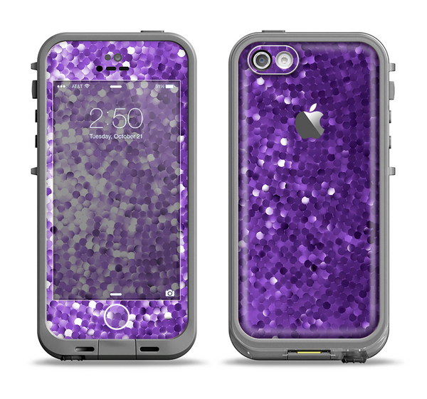 The Purple Shaded Sequence Apple iPhone 5c LifeProof Fre Case Skin Set