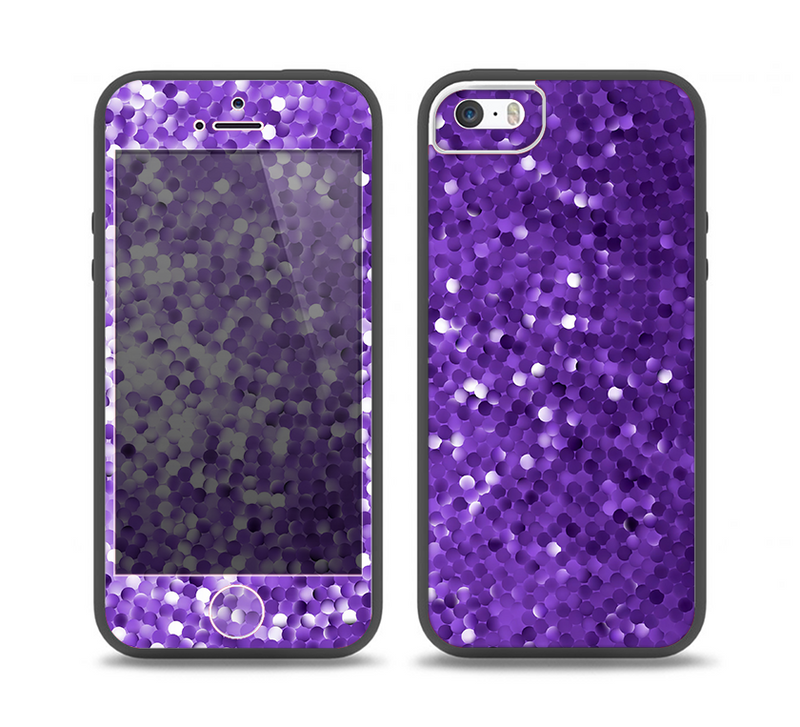 The Purple Shaded Sequence Skin Set for the iPhone 5-5s Skech Glow Case