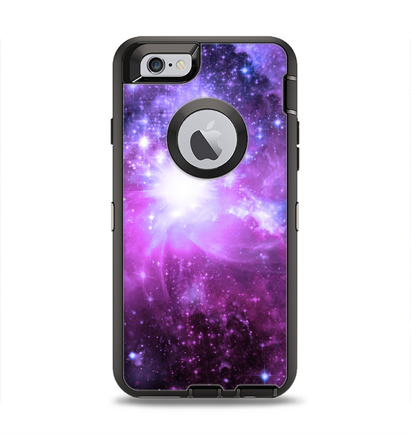 The Purple Space Neon Explosion Apple iPhone 6 Otterbox Defender Case Skin Set