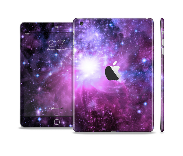 The Purple Space Neon Explosion Skin Set for the Apple iPad Mini 4