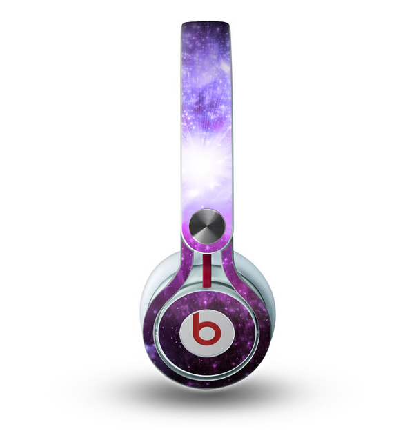 The Purple Space Neon Explosion Skin for the Beats by Dre Mixr Headphones