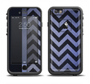 The Purple Textured Chevron Pattern Apple iPhone 6/6s LifeProof Fre Case Skin Set