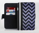 The Purple Textured Chevron Pattern Ink-Fuzed Leather Folding Wallet Credit-Card Case for the Apple iPhone 6/6s, 6/6s Plus, 5/5s and 5c