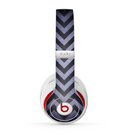 The Purple Textured Chevron Pattern Skin for the Beats by Dre Studio (2013+ Version) Headphones
