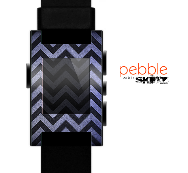 The Purple Textured Chevron Pattern Skin for the Pebble SmartWatch