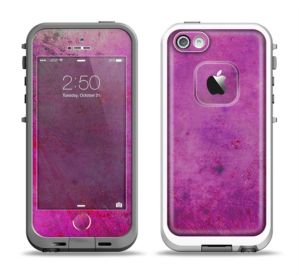 The Purple Water Colors Apple iPhone 5-5s LifeProof Fre Case Skin Set