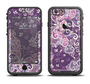 The Purple & White Butterfly Elegance Apple iPhone 6/6s LifeProof Fre Case Skin Set