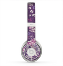 The Purple & White Butterfly Elegance Skin for the Beats by Dre Solo 2 Headphones