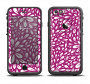 The Purple & White Floral Sprout Apple iPhone 6/6s LifeProof Fre Case Skin Set