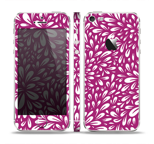 The Purple & White Floral Sprout Skin Set for the Apple iPhone 5