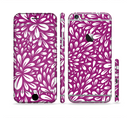 The Purple & White Floral Sprout Sectioned Skin Series for the Apple iPhone 6s Plus