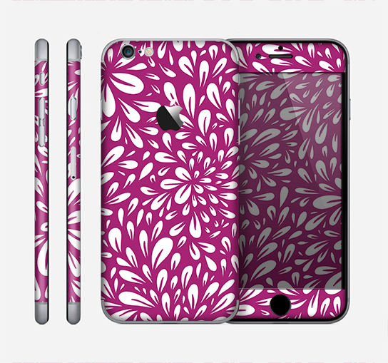 The Purple & White Floral Sprout Skin for the Apple iPhone 6