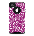 The Purple & White Floral Sprout Skin for the iPhone 4-4s OtterBox Commuter Case