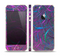 The Purple and Blue Electric Swirels Skin Set for the Apple iPhone 5s