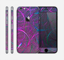 The Purple and Blue Electric Swirels Skin for the Apple iPhone 6