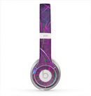 The Purple and Blue Electric Swirels Skin for the Beats by Dre Solo 2 Headphones