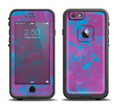 The Purple and Blue Paintburst Apple iPhone 6/6s LifeProof Fre Case Skin Set