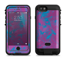 The Purple and Blue Paintburst Apple iPhone 6/6s LifeProof Fre POWER Case Skin Set