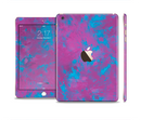 The Purple and Blue Paintburst Full Body Skin Set for the Apple iPad Mini 3