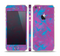 The Purple and Blue Paintburst Skin Set for the Apple iPhone 5s