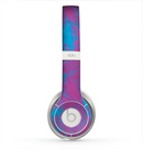 The Purple and Blue Paintburst Skin for the Beats by Dre Solo 2 Headphones