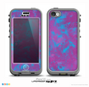 The Purple and Blue Paintburst Skin for the iPhone 5c nüüd LifeProof Case