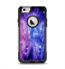 The Purple and Blue Scattered Stars Apple iPhone 6 Otterbox Commuter Case Skin Set