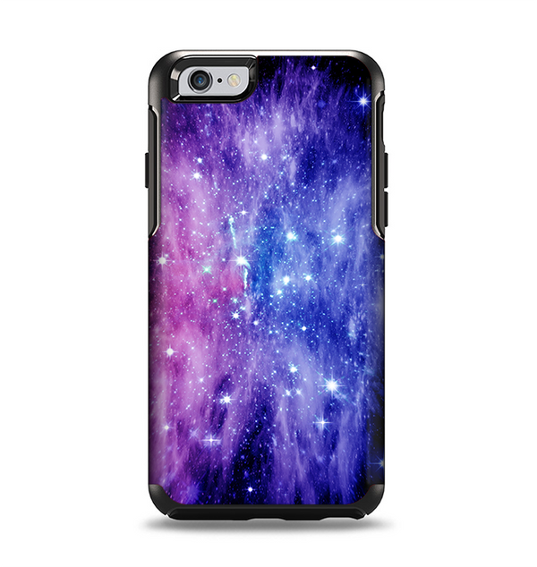 The Purple and Blue Scattered Stars Apple iPhone 6 Otterbox Symmetry Case Skin Set