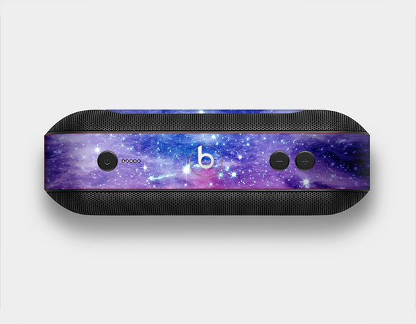 The Purple and Blue Scattered Stars Skin Set for the Beats Pill Plus