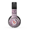 The Purple and Gray Stripes with Overlapping Floral Skin for the Beats by Dre Pro Headphones