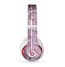 The Purple and Gray Stripes with Overlapping Floral Skin for the Beats by Dre Studio (2013+ Version) Headphones